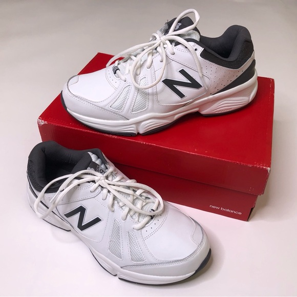 New Balance White and Gray Athletic Shoes - Picture 1 of 7